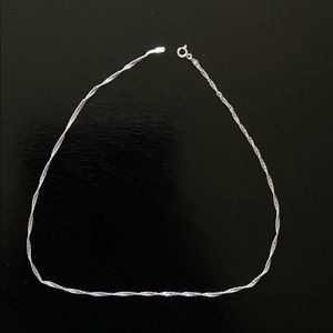 Real silver thin rope chain